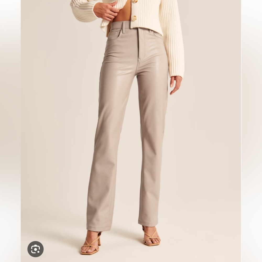 Abercrombie Vegan Leather 90s Straight Pant